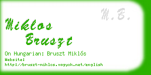 miklos bruszt business card